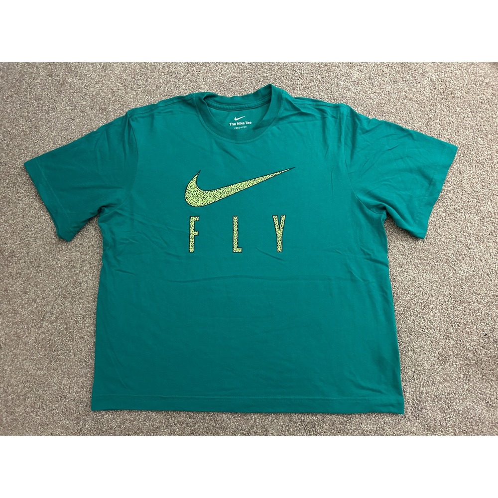 Nike Fly Dri-FIT T-Shirt Mens Small Teal Green Excellent‎ Loose Fit Graphic Tee